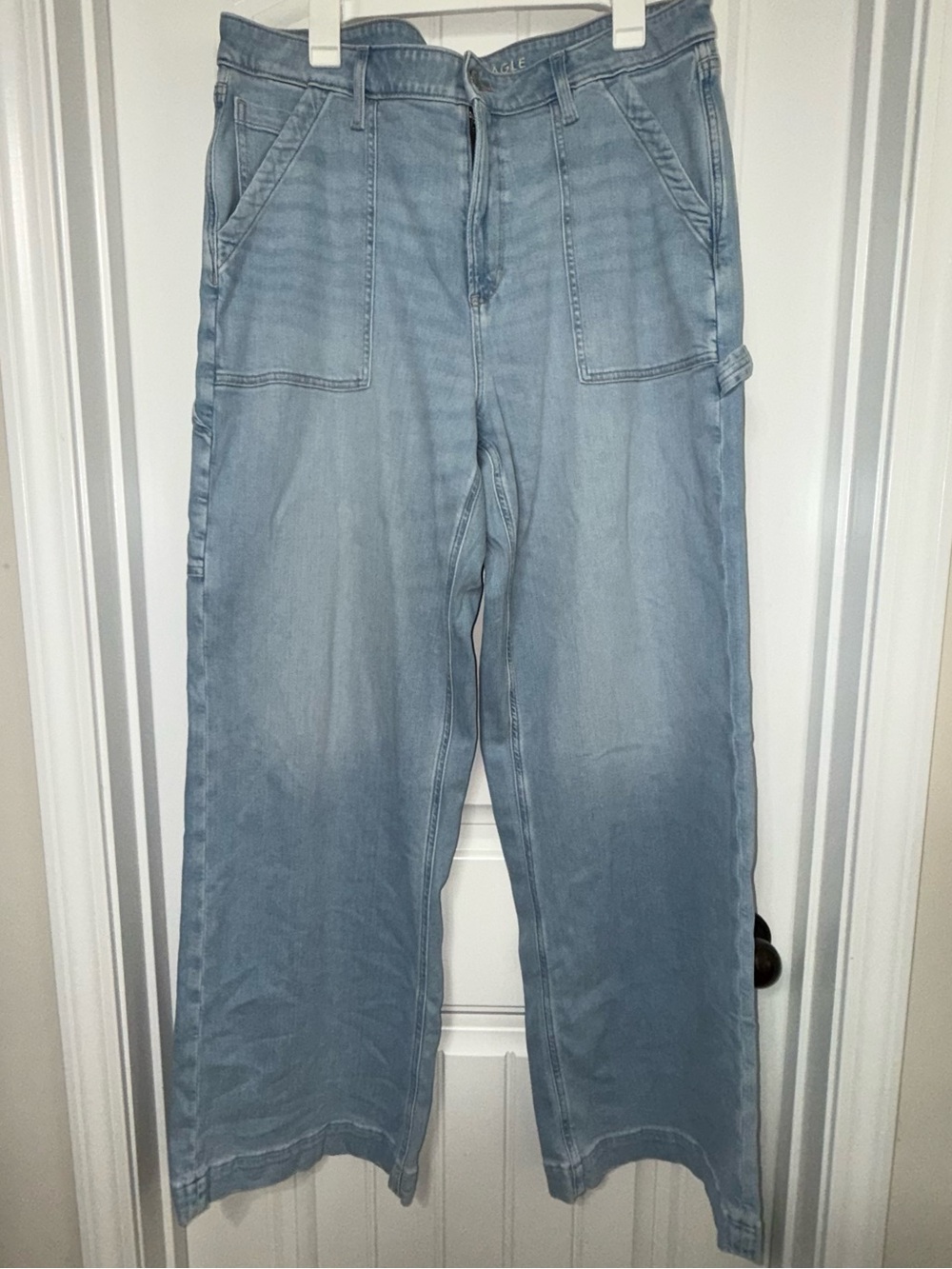 American Eagle Wide Leg Cargo Jeans 16 Long